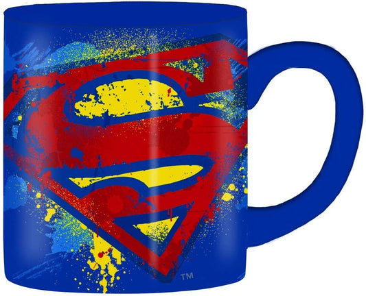 DC Comics Superman Splatter Paint 14oz Ceramic Mug
