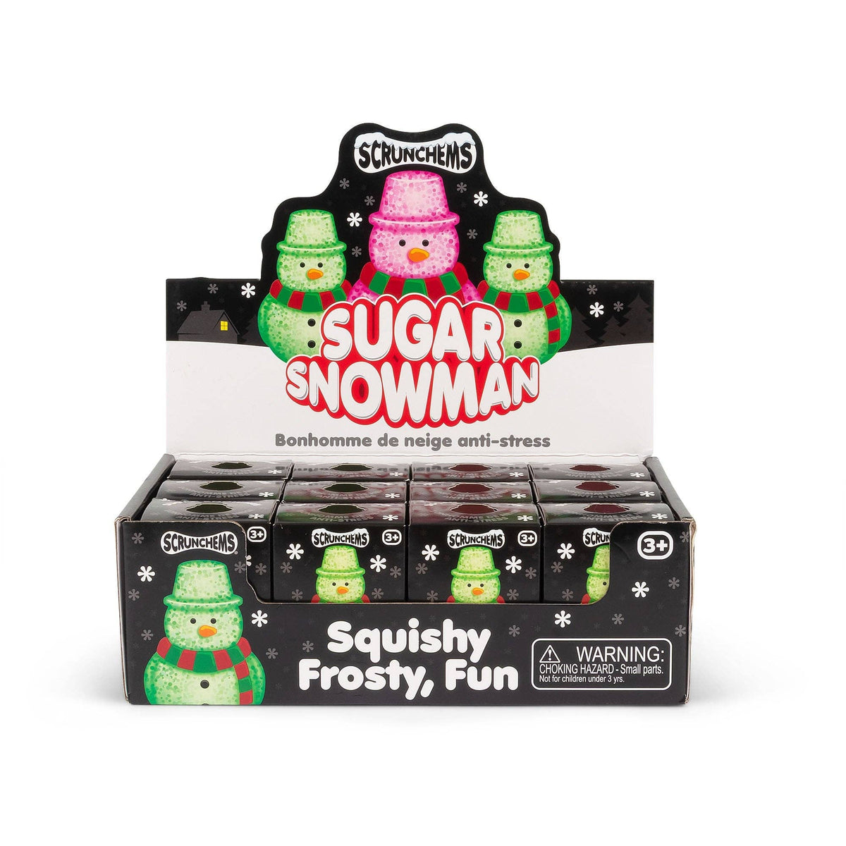 Scrunchems Sugar Snowman Squishy Fidget Toy (1pc)
