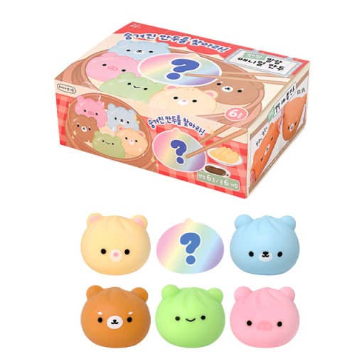 Random Animal Dumpling Squishy – Mystery Stress Toy (1 Box)