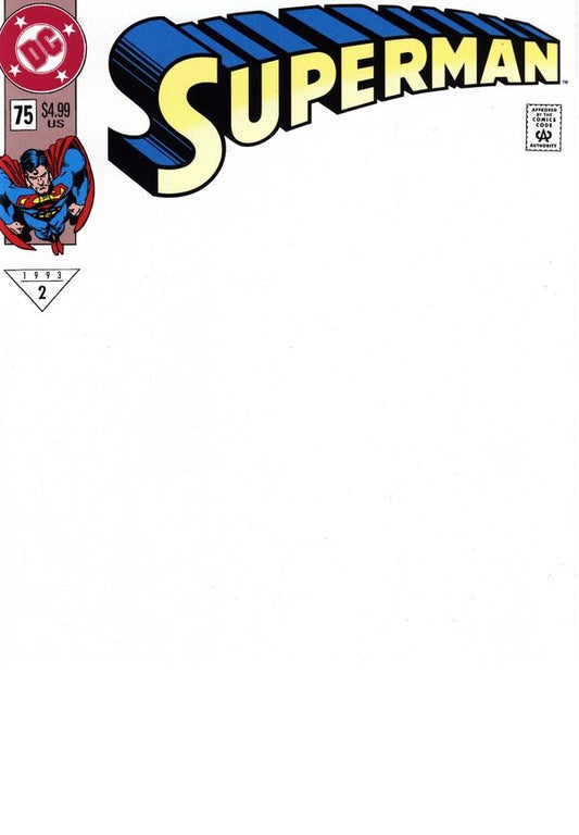 Superman #75 Facsimile Edition Cover C Blank Card Stock Variant (NM)